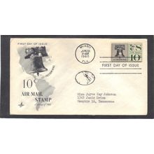 FDC Art Craft C57 10c Liberty Bell (Cachet-Typed/A) CV41089