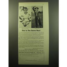 1950 Foster Parents' Plan for War Children, Inc. Ad - This is the same boy!