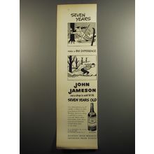 1951 John Jameson Whiskey Ad - Seven years make a big difference - Skiing