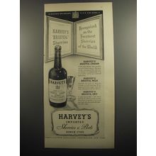 1951 Harvey's Sherries & Ports Ad - Recognized as the Foremost