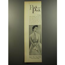 1953 Peck and Peck Dress Advertisement - Photo by Tom Palumbo - In league with