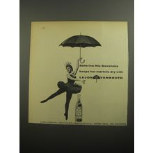 1956 Lejon Vermouth Advertisement - Mia Slavenska