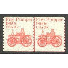 1908 20c Fire Pumper Fine MNH Dry Gum CNP Left 5 V0416