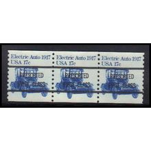 1906a 17c Electric Auto Very Fine MNH Dry Gum S/3 PreCnx KA9333