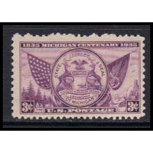 775 3c Michigan Fine MNH KA9652