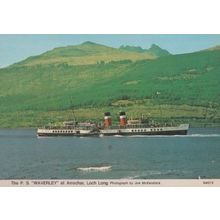 PS Waverley Paddle Steamer at Arrochar Loch Long Postcard