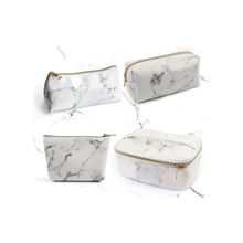Mirabella 4 in 1 Marbled Cosmetic Bags[ Marbled White ]