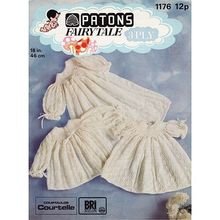 Baby Knitting Pattern Patons Fairytale #1176 Special Occasion Diamond Lace Set