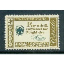 1140 4c Benjamin Franklin Credo Fine MNH MA0228