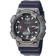 Casio Men's 'Tough Solar' Quartz Resin Casual Watch, Color Black (Model: AQ-S...