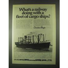 1967 Canadian Pacific Railway Ad - Fleet of Cargo Ships