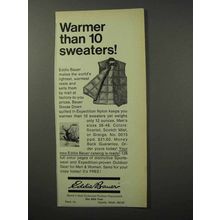 1970 Eddie Bauer Goose Down Vest Ad - Warmer