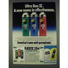 1978 Ultra Ban II Deodorant Ad - Effectiveness