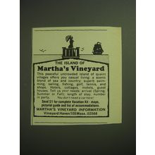 1974 Martha's Vineyard, Massachusetts Ad - The island of Martha's Vineyard