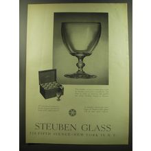 1949 Steuben Glass Table Glasses Ad