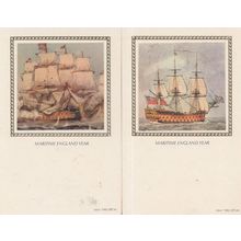 Tall Ships Maritime England Year Benham 2x Postcard s