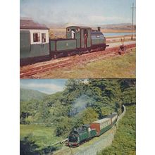 The Prince Festiniog Railway Locomotive Wales At Tan-Y-Bwlch Train 2x Postcard s