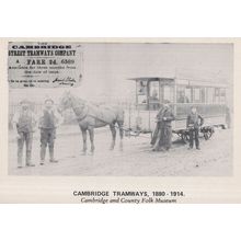 Cambridge Tramways Victorian Cambs Tram Poster Postcard