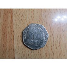 GB 2016 Elizebeth II Decimal 50p Mrs Tiggy-Winkle Coin
