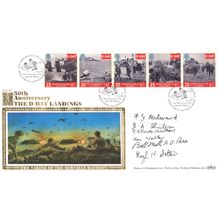 Taking Of The Merville Battery WW2 D-Day MULTI 6x VETERAN Hand Signed FDC