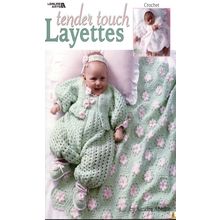 Baby Crochet Pattern Tender Touch Roses Leaves Layette Blankets 3-6mths - 4/8ply