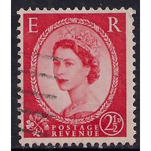 GB 1957 QE2 2 1/2d Red Wilding type 2 Wmk 165 SG 544b. ( H1102 )