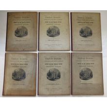 Antique Charles Dickens Works & Characters 6Vol Folio Size Set F Barnard Illust