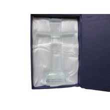 Modern Christian Gifts and Relics Crystal Standing Cross 7.1" Tall