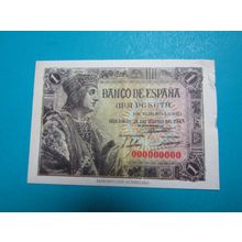Espana Spain 1943 1 Peseta Banknote Reproduction - 11