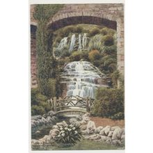 VENTNOR Lower Cascade Artist A R Quinton signed early 20th C. RPPC Salmon 2996