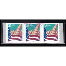 Used 3281 33c U.S. Flag Over City Fine PNC 9999/3 PA4086