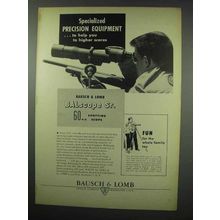 1952 Bausch & Lomb BALscope Sr. Scope Ad - Specialized