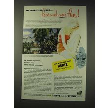 1952 Hertz Rent-A-Car Ad - Have Much More Fun!