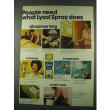 1974 Lysol Spray Ad - People Need What Lysol Does