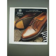 1989 Alden Shoes Ad - Our all weather walker with plantation crepe sole
