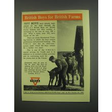 1949 YMCA Young Men's Christian Association Ad - British boys for British farms
