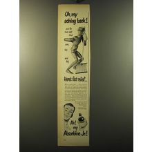 1949 Absorbine Jr. Ad - Oh, my aching back!