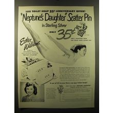 1949 Lux Soap Ad - Esther Williams - Lux Toilet Soap 25th Anniversary offer!