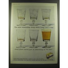 1964 Ind Coope Long Life Beer Ad - The most reassuring thing about Long Life