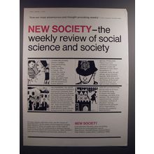 1964 New Society Magazine Ad - The weekly review of social science