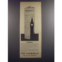 1964 The Guardian Newspaper Ad - Politics