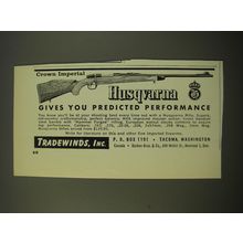 1963 Tradewinds Husqvarna Crown Imperial Rifle Ad - Gives you predicted