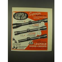 1963 Leupold Scopews Ad - Superior at modest cost