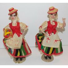 Muneca Artesania Beibi Vintage Doll Made In Spain Set Of 2
