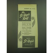 1946 The St. Regis Roof Ad - Continuous music by two orchestras
