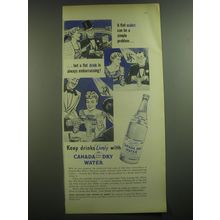 1946 Canada Dry Water Ad - A flat wallet can be a simple problem
