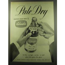 1949 Schaefer Pale Dry Beer Advertisement - Another great beer by Schaefer