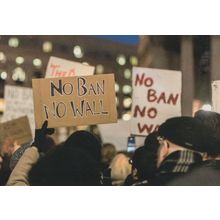 No Ban No Wall NoBanNoWall Anti Donald Trump March Rally Postcard