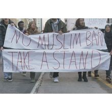 Anti Racism Trump Human Rights Muslim Procession March Protest Postcard