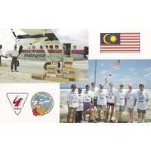 Sabat Tourism East Malaysia Plane QSL Radio Team Postcard Card